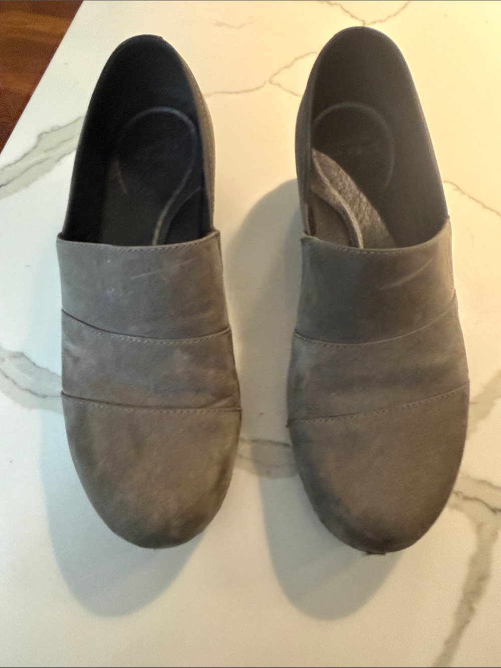 Dansko Gray Slip-On Clog Loafers